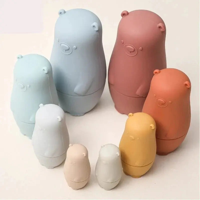 Stacking Figures 4-Piece Food-Grade Silicone Teething-Safe