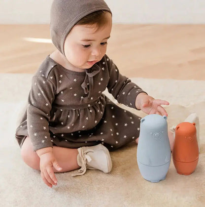 Stacking Figures 4-Piece Food-Grade Silicone Teething-Safe