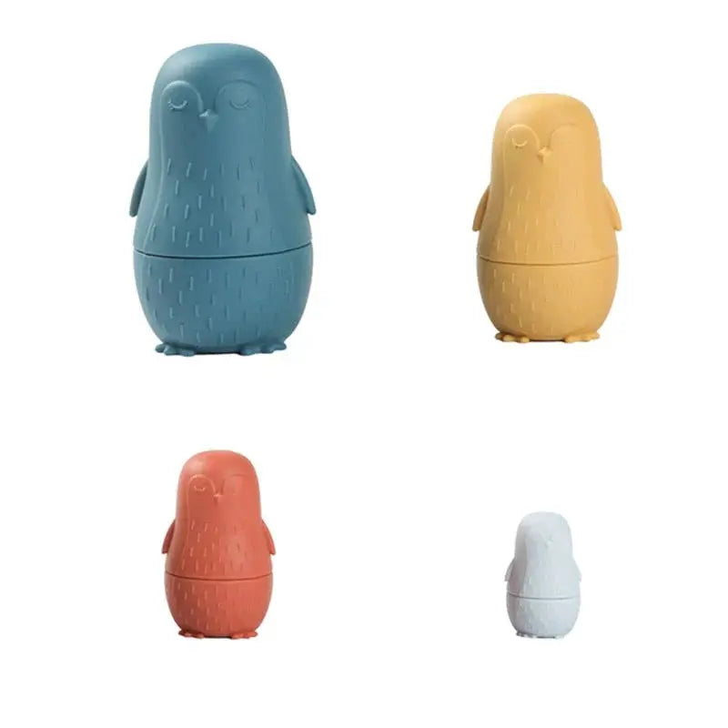 Stacking Figures 4-Piece Food-Grade Silicone Teething-Safe