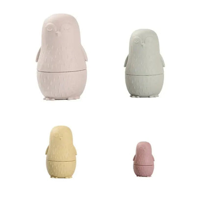 Stacking Figures 4-Piece Food-Grade Silicone Teething-Safe