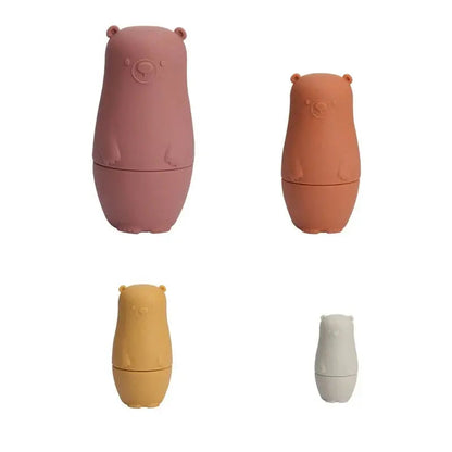 Stacking Figures 4-Piece Food-Grade Silicone Teething-Safe