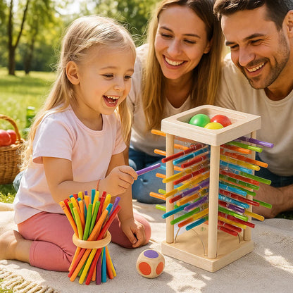 Stacking Toy Solid Wood & Non-Toxic Paint 3-in-1