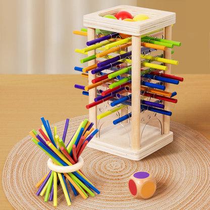 Stacking Toy Solid Wood & Non-Toxic Paint 3-in-1