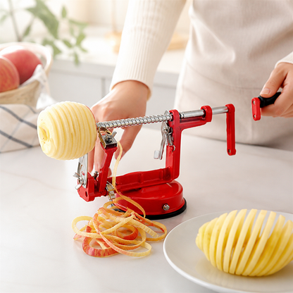 Stainless Steel 3-In-1 Suction-Base Apple Peeler, Corer & Slicer