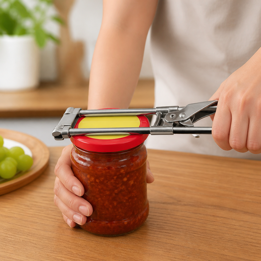 Stainless Steel Adjustable Grip Jar & Bottle Opener