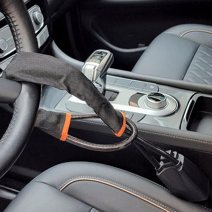 Steering Wheel Lock Cut-Resistant Cable Fits 69 Cm