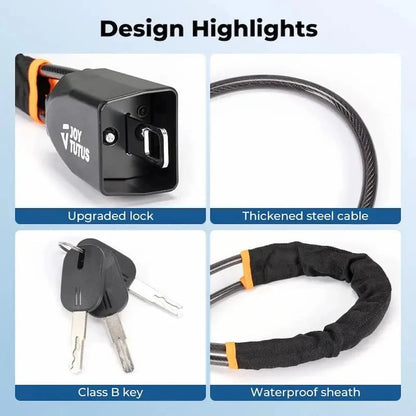 Steering Wheel Lock Cut-Resistant Cable Fits 69 Cm
