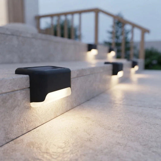 Step Lights Solar Automatic Dusk Sensor Set of 8