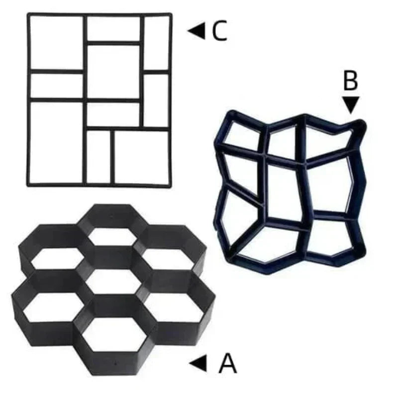 Stepping Stone Mold Reusable ABS Plastic Three Shapes