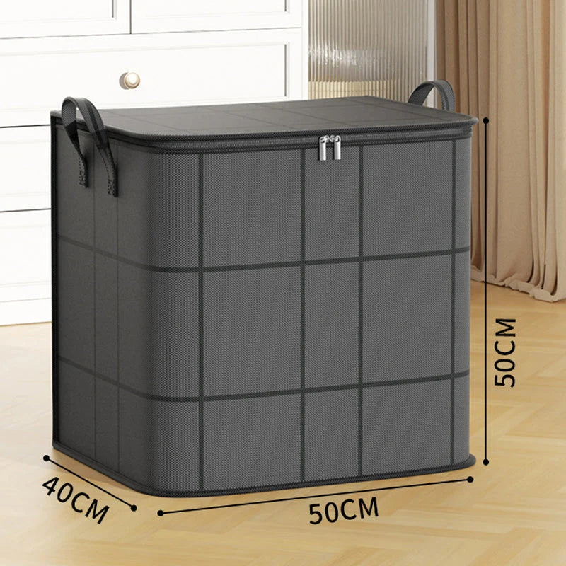 Storage Bag Tear-Resistant Non-Woven Reinforced Handles & All-Around Zipper