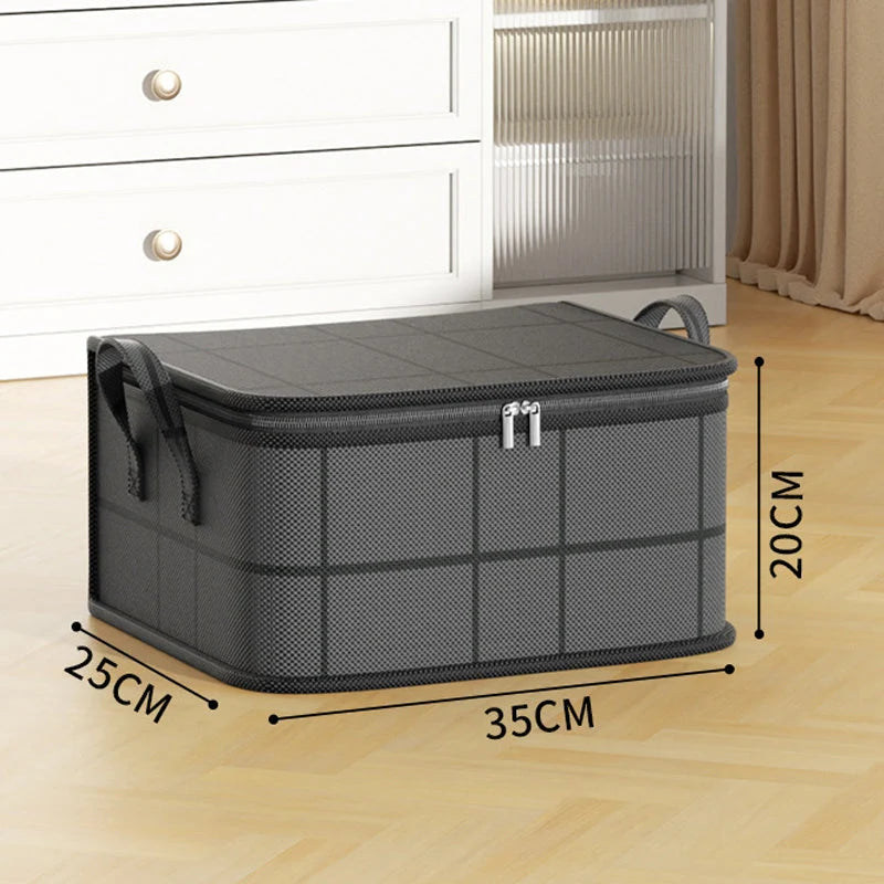 Storage Bag Tear-Resistant Non-Woven Reinforced Handles & All-Around Zipper