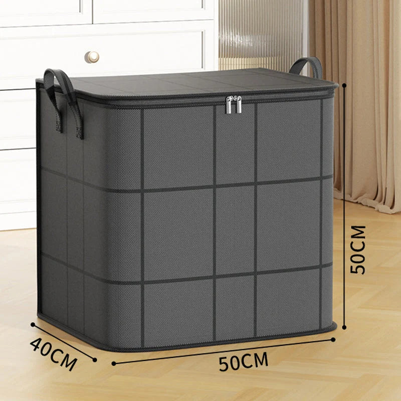 Storage Bag Tear-Resistant Non-Woven Reinforced Handles & All-Around Zipper