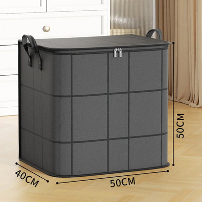 Storage Bag Tear-Resistant Non-Woven Reinforced Handles & All-Around Zipper