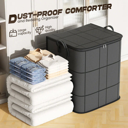 Storage Bag Tear-Resistant Non-Woven Reinforced Handles & All-Around Zipper