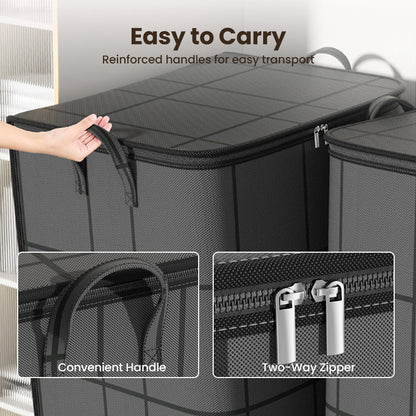 Storage Bag Tear-Resistant Non-Woven Reinforced Handles & All-Around Zipper