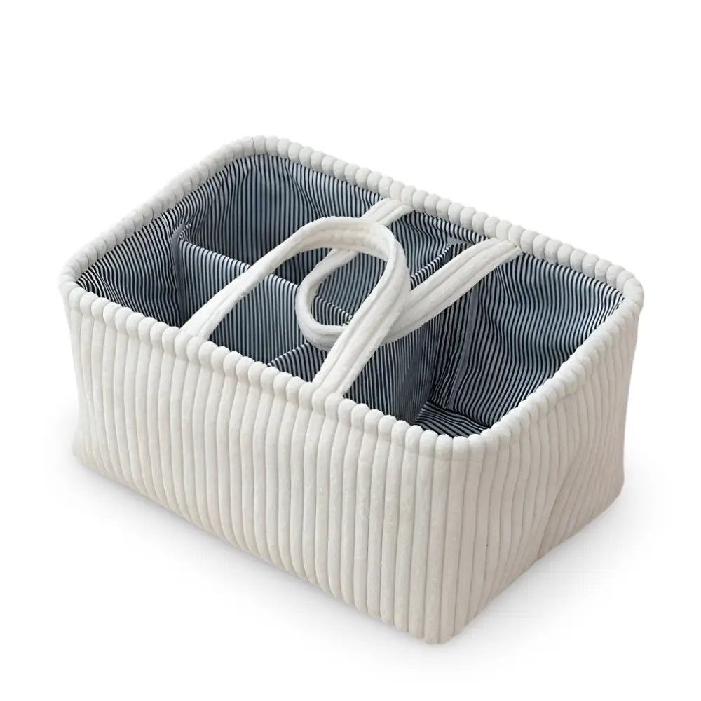 Storage Basket Multiple Compartments & Sturdy Handles Polyester