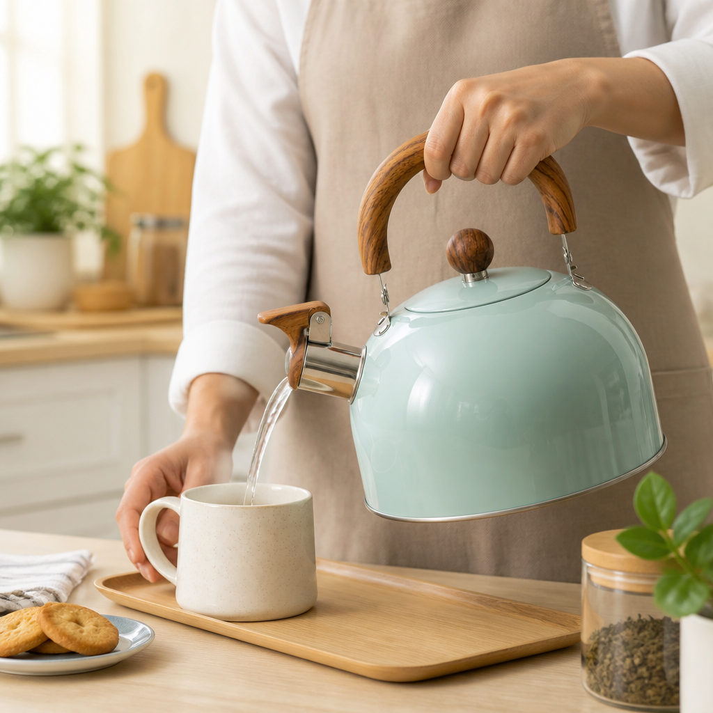 Stovetop Kettle Whistling Stainless Steel 3L Induction Compatible