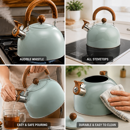 Stovetop Kettle Whistling Stainless Steel 3L Induction Compatible