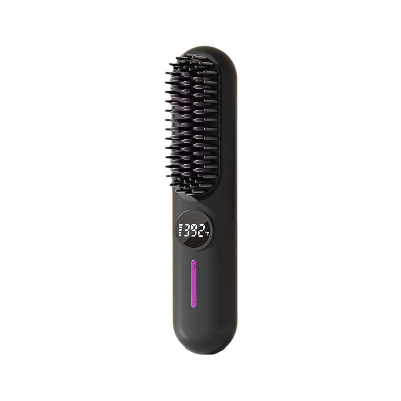 Straightening Brush Cordless Ceramic Digital Temperature Display