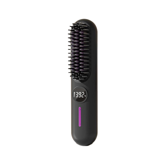 Straightening Brush Cordless Ceramic Digital Temperature Display
