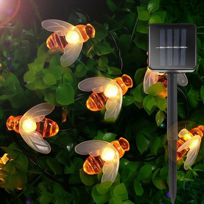 String Lights Bee-Shaped Solar-Powered Weatherproof