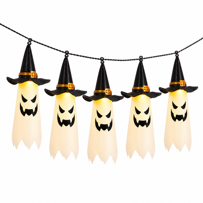 String Lights Ghost Lanterns Warm White LED Battery-Operated