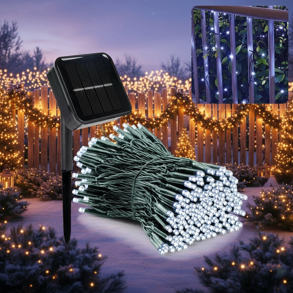 String Lights Solar Powered 8 Modes Weatherproof