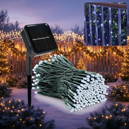 String Lights Solar Powered 8 Modes Weatherproof