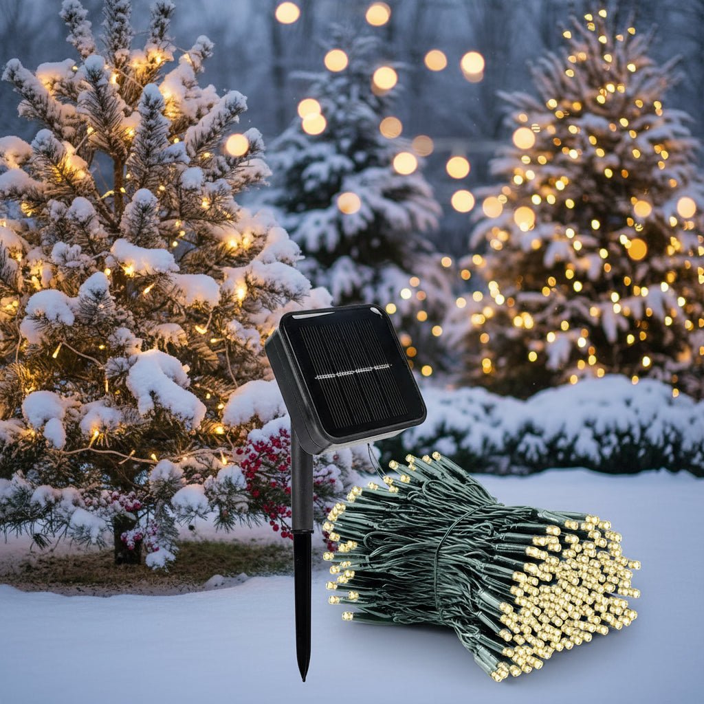 String Lights Solar Powered 8 Modes Weatherproof
