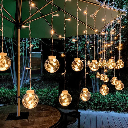 String Lights Solar-Powered IP65 Waterproof Warm White & Multicolored
