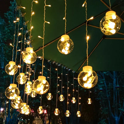 String Lights Solar-Powered IP65 Waterproof Warm White & Multicolored