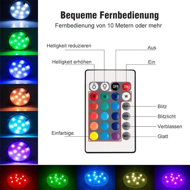 Submersible LED Light IP68 16 Color Modes Remote Control