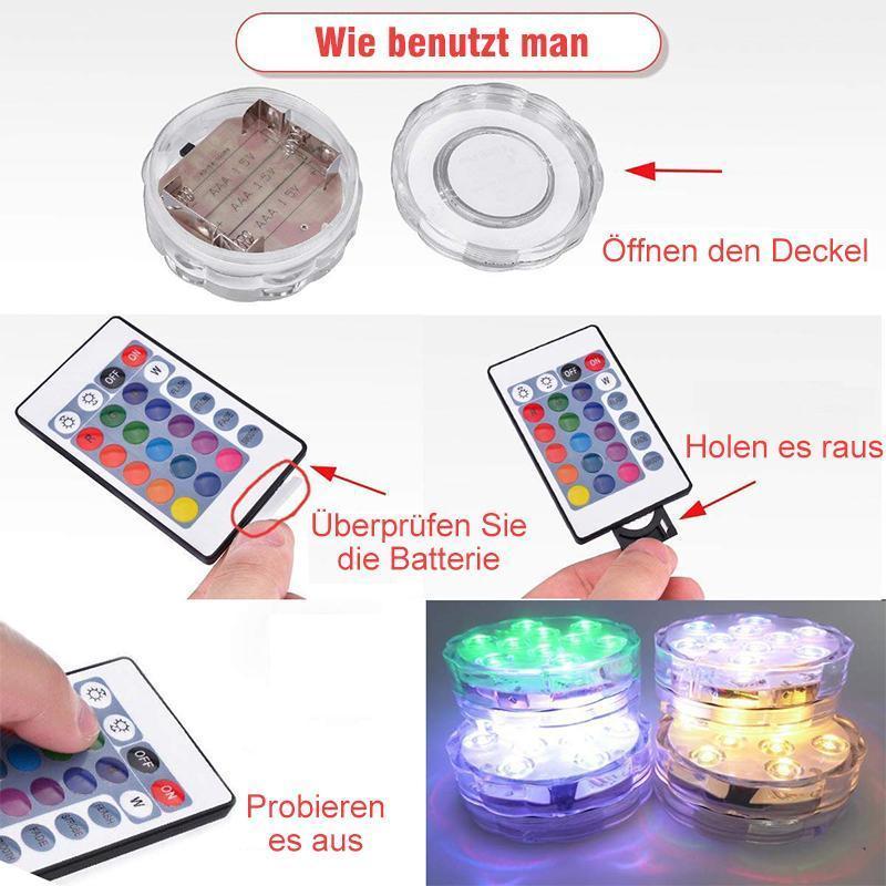 Submersible LED Light IP68 16 Color Modes Remote Control