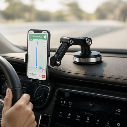 Suction Cup Adjustable Arm Car Phone Mount (360° Rotating Ball Joint)