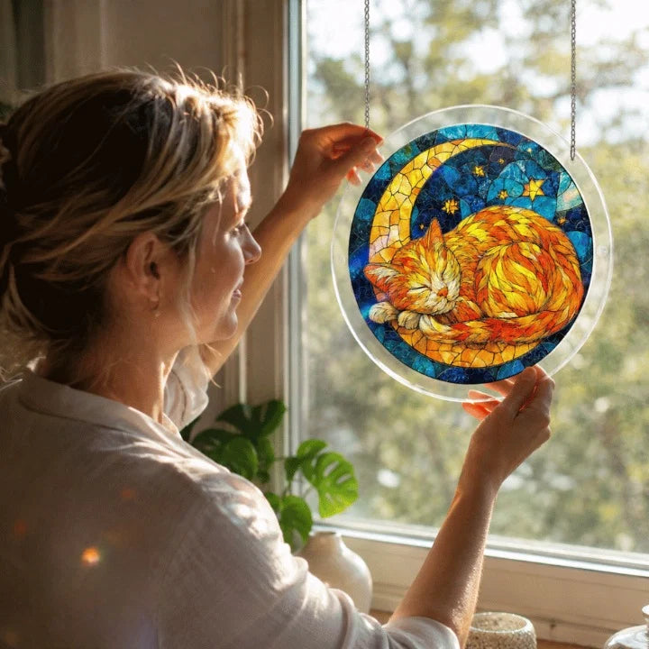 Sun Catcher Round Acrylic Rainbow Reflections