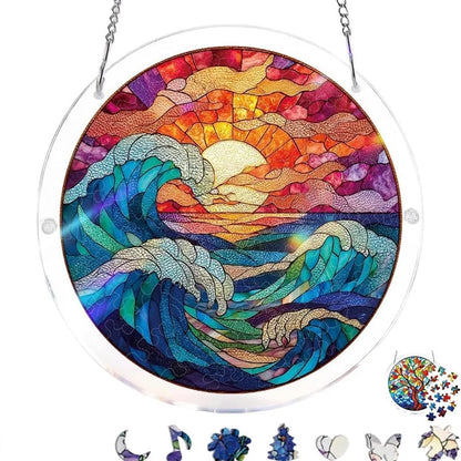 Sun Catcher Round Acrylic Rainbow Reflections
