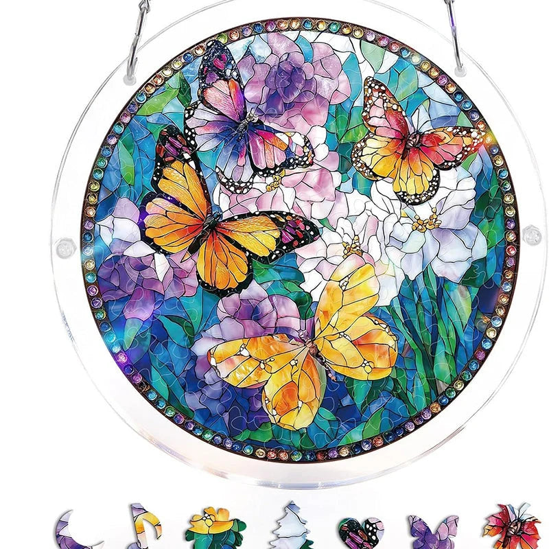 Sun Catcher Round Acrylic Rainbow Reflections
