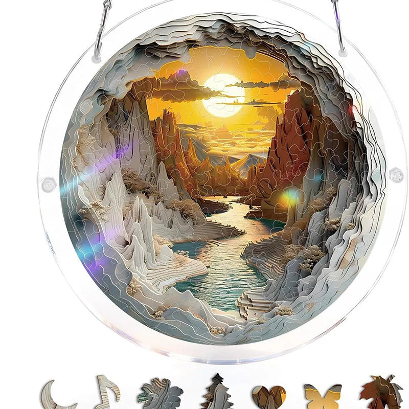Sun Catcher Round Acrylic Rainbow Reflections