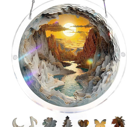 Sun Catcher Round Acrylic Rainbow Reflections
