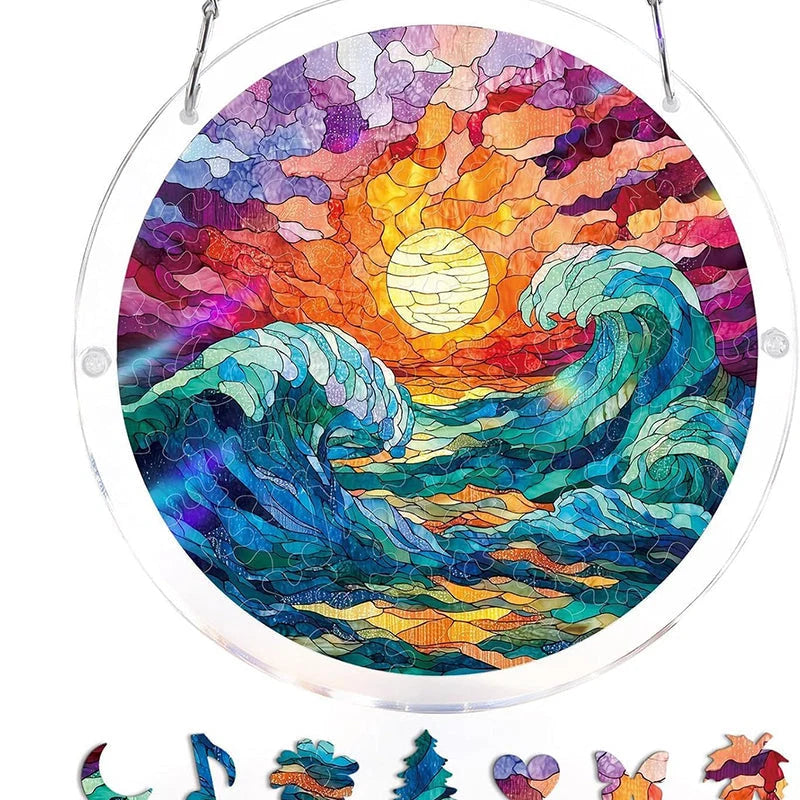 Sun Catcher Round Acrylic Rainbow Reflections