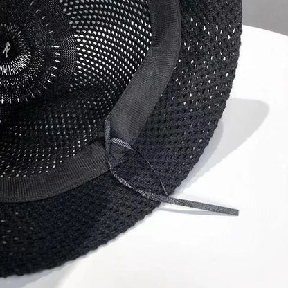 Sun Hat Straw Wide Brim UV Protection Adjustable Band