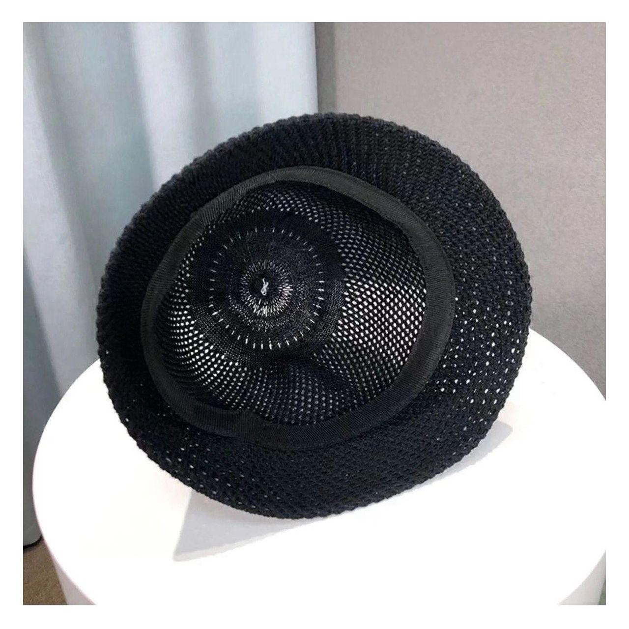 Sun Hat Straw Wide Brim UV Protection Adjustable Band