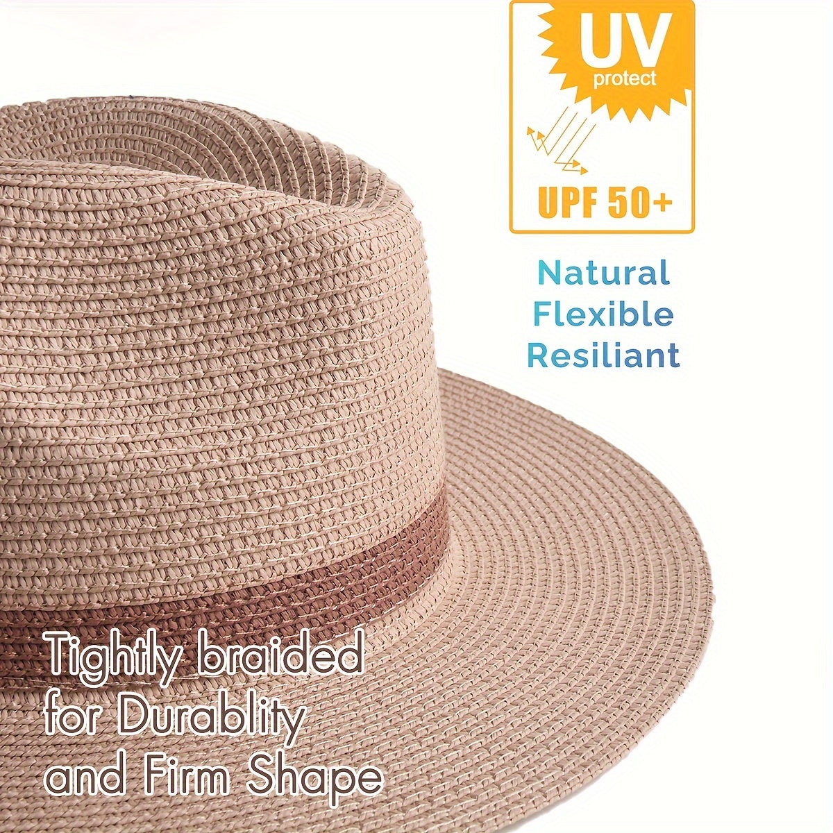 Sun Hat Wide Brim Breathable Crochet UV Protection