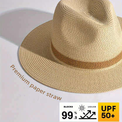 Sun Hat Wide Brim Breathable Crochet UV Protection