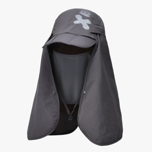 Sun Hat Wide Brim Detachable Neck Flap Water-Repellent