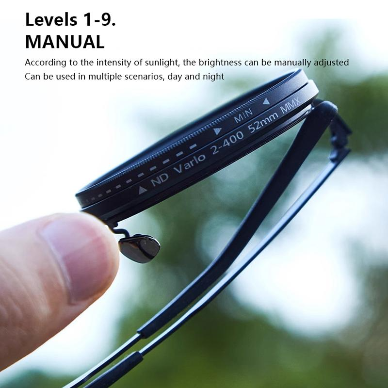 Sunglasses Adjustable Tint Lenses UV400 Round Metal Frame
