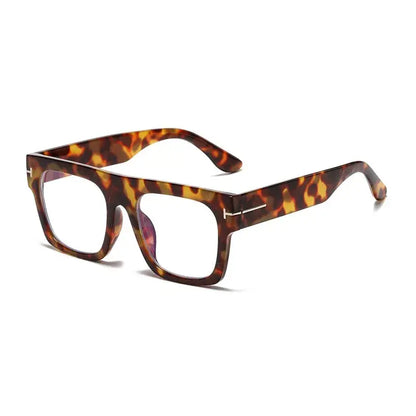 Sunglasses Oversized Square Flat-Top Lightweight PC Frame