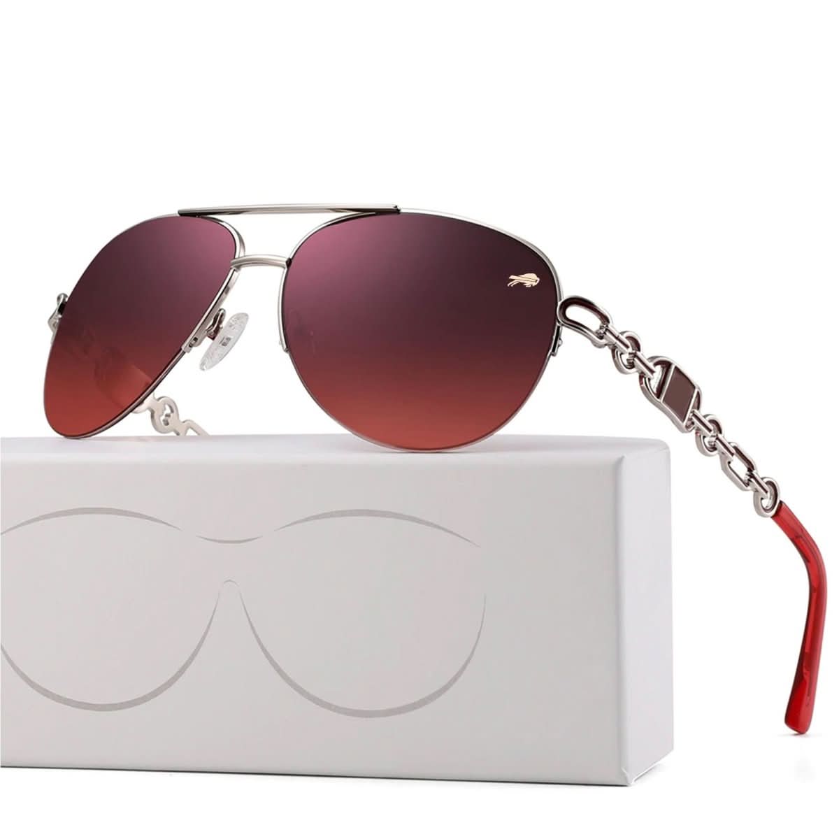 Sunglasses Polarized Lenses UV400 Chain Temple