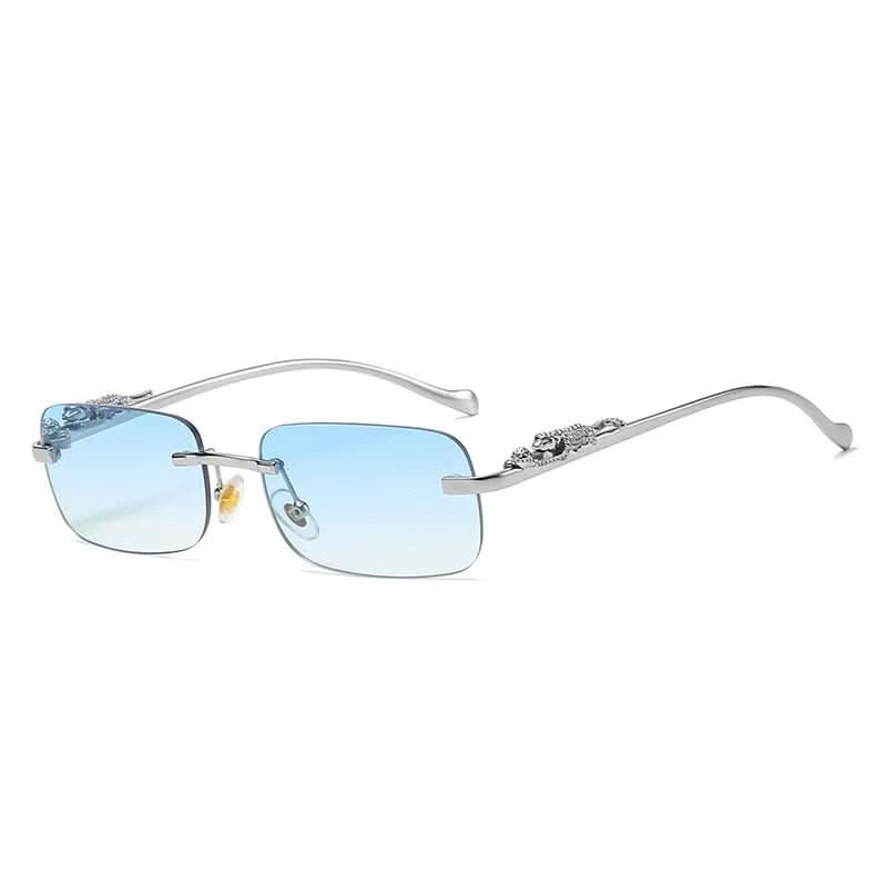 Sunglasses Rimless Leopard Head Temple UV400