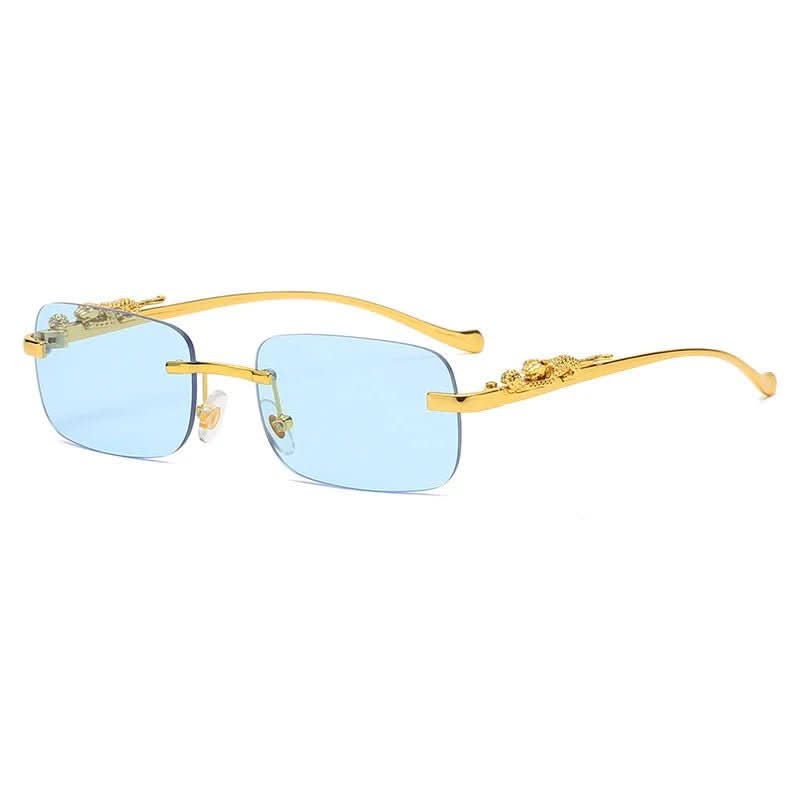 Sunglasses Rimless Leopard Head Temple UV400